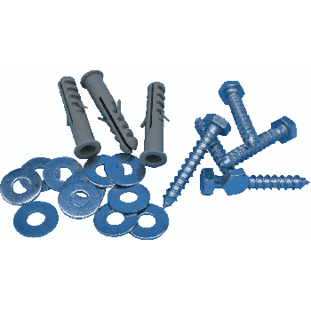 M8 x 50mm Fixing Kit Coach Bolt M10 Plug & Washer