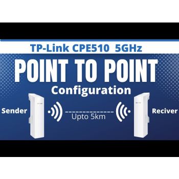 Pair of pre-configured CPE510 for use as a wireless bridge Ideal for CCTV