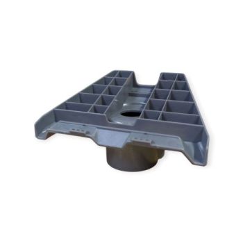 Tower Electronics Starlink Pipe Mount Adapter Grey Front View Small